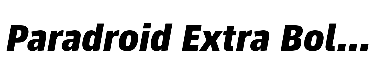 Paradroid Extra Bold Italic